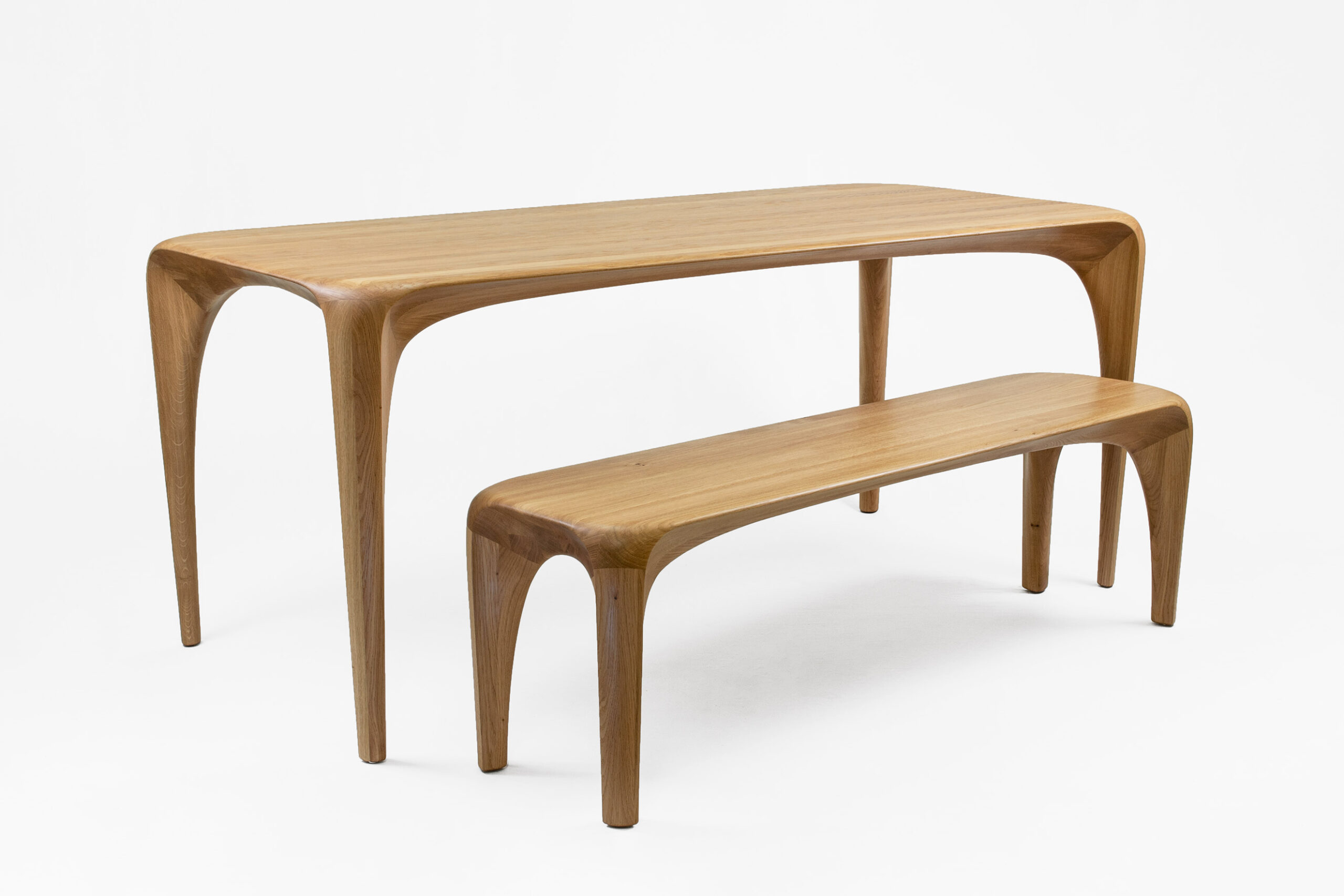 Maxime Goléo - bois - bureau - table - sculpture - bois - art - design - collection - spline - organique - contemporain